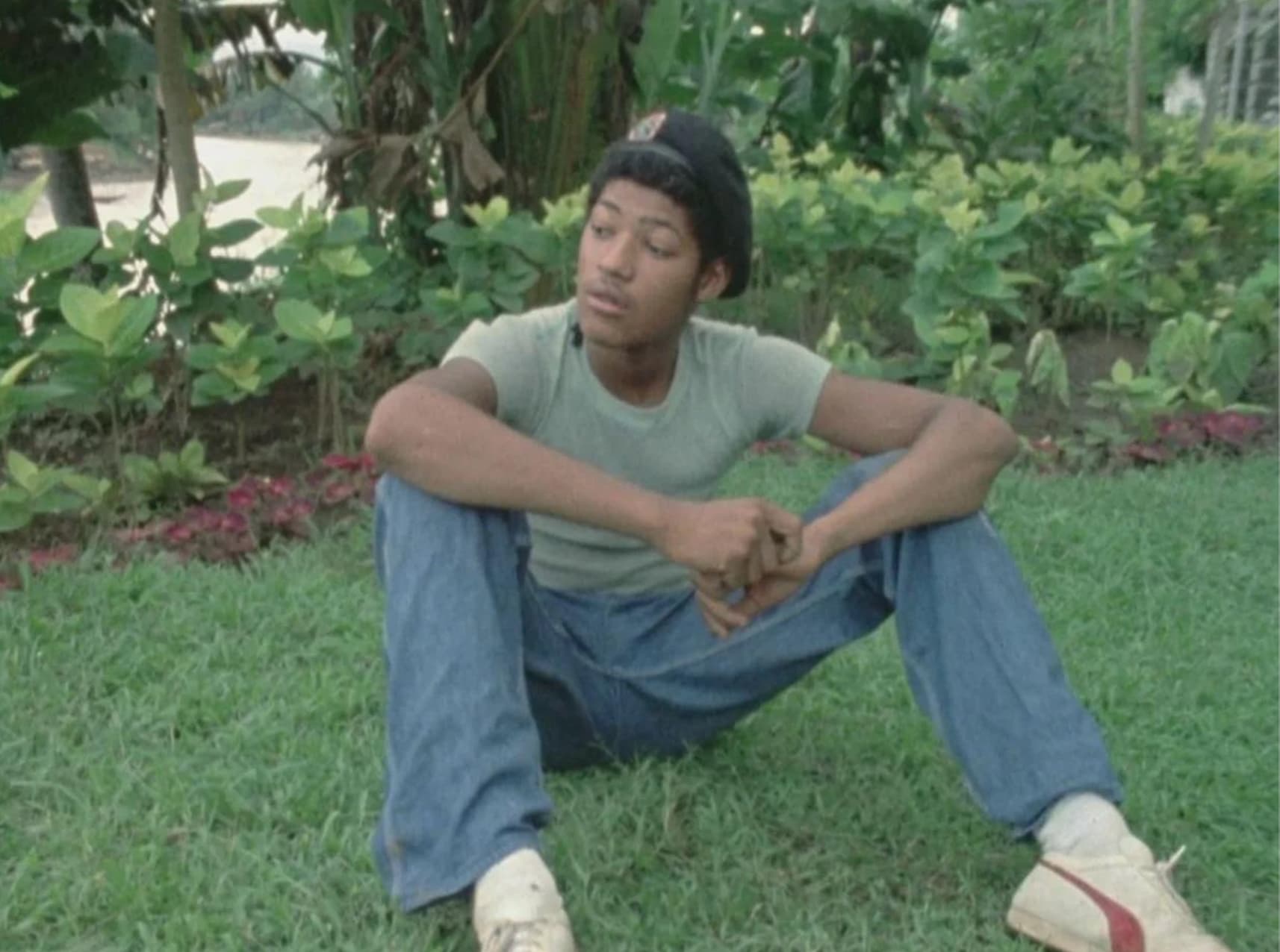 “Laurence Fishburne on the set of ‘Apocalypse Now’ (1979).”